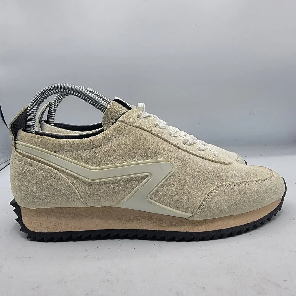 Rag & Bone Retro Runner Womens Size 6 Casual Sneaker Antique White Suede EU 36 - Picture 7 of 12